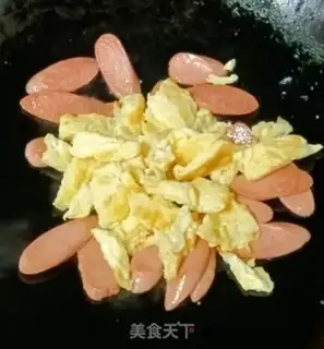 Make Ham sausage fried eggs step 10