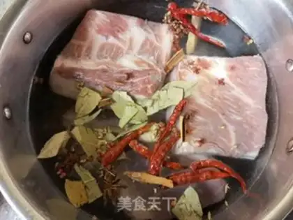 Make A loaf with plum and meat step 1