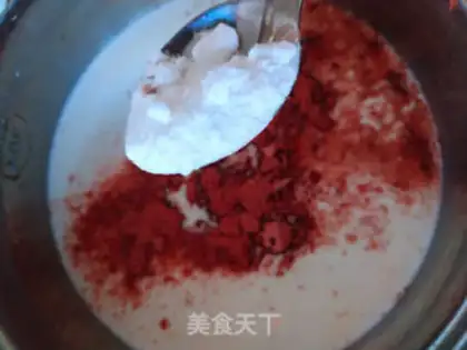 Make Pink strawberry yogurt step 2
