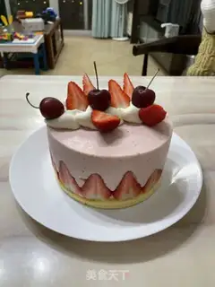 Make Triple strawberry mousse cake step 23