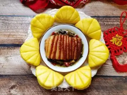 Make A loaf with plum and meat step 29