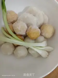 Make Seafood pellets step 1