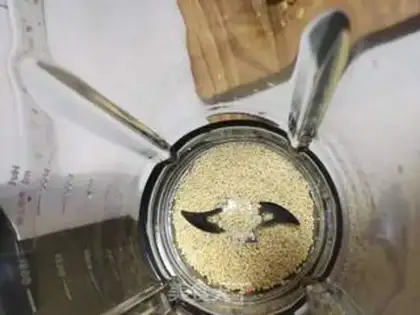 Make Corn rice paste step 1