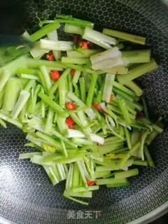 Make Celery fried meat step 5
