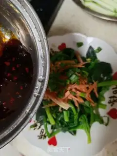 Make Soy sauce, spinach step 3