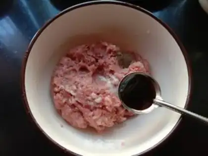 Make Tofu rice balls step 1
