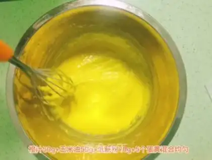 Make Orange cake roll step 2