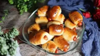 Make Ham sausage bread step 11