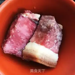 Make Ham and garlic step 1