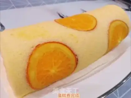 Make Orange cake roll step 13