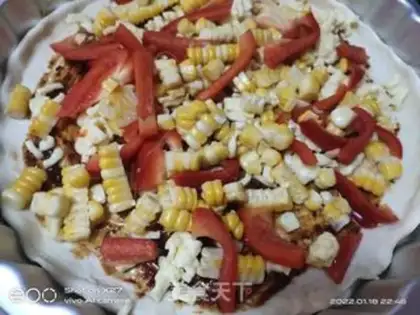 Make Corn beef pizza step 6