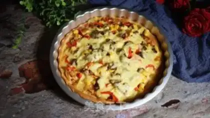 Make Corn beef pizza step 9