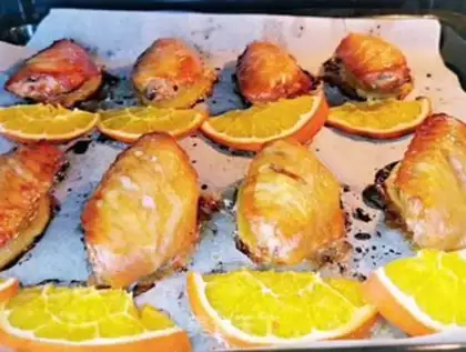 Make Honey, orange chicken wings step 9