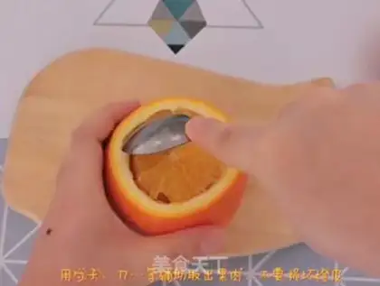 Make Orange pudding step 1