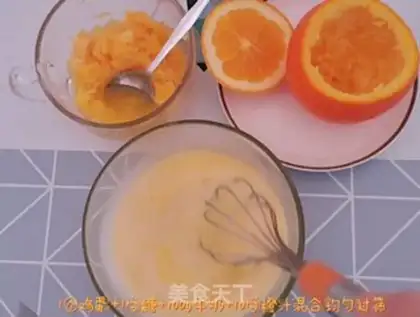 Make Orange pudding step 2