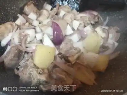 Make The red radish lamb step 3