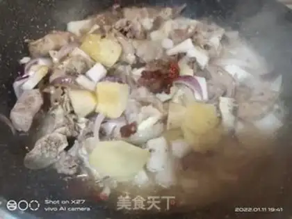 Make The red radish lamb step 4