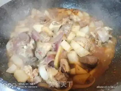 Make The red radish lamb step 6