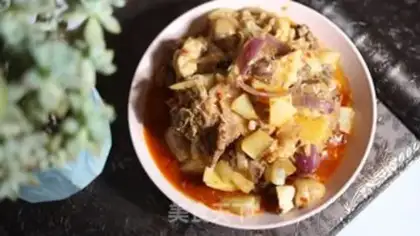 Make The red radish lamb step 9