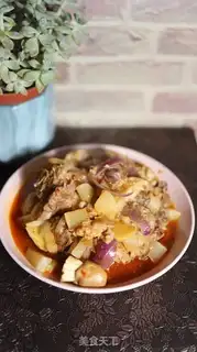 Make The red radish lamb step 10