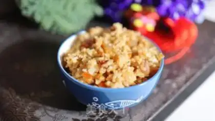 Make Carrot tedon sausage fried rice step 7