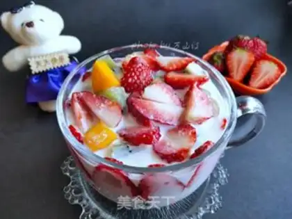 Make Milk and fruit fishing step 5