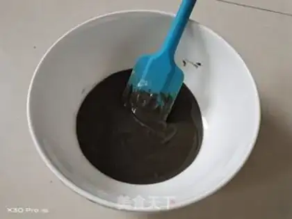 Make Black sesame ricin cake step 2