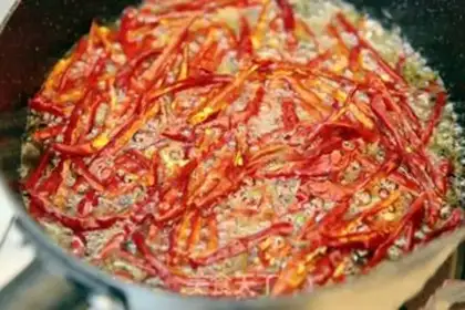 Make Spicy beef silk step 6