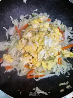 Make Scrambled eggs and red potatoes step 7