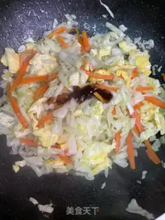 Make Scrambled eggs and red potatoes step 8