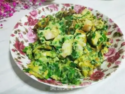 Make Shrimp omelet fried eggs step 4