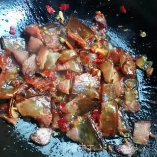 Make The green pepper makes sichuan meat step 6