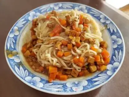 Make Carrot tofu noodles step 10