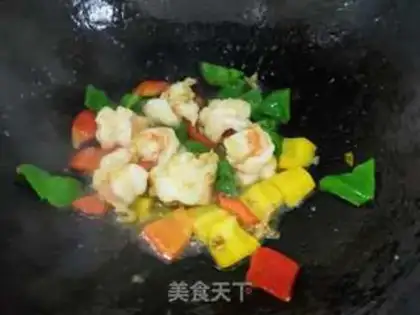Make Five-color shrimp balls step 4