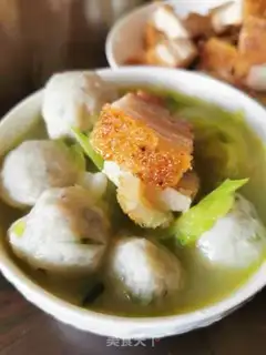 Make Blue carrot fishball soup step 7