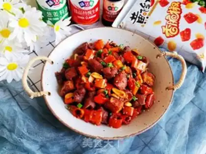 Make Spicy spicy intestines step 14