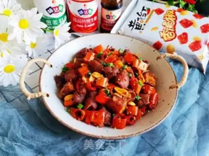 Make Spicy spicy intestines step 15