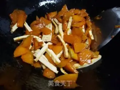 Make Pumpkin fried beans step 3
