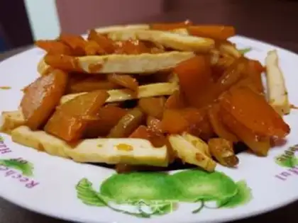 Make Pumpkin fried beans step 5
