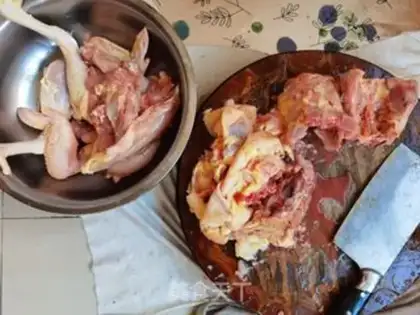 Make Chicken stew mushrooms step 2