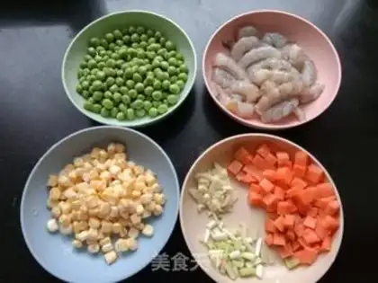 Make Corn green soy shrimp step 0