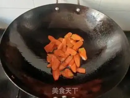 Make Carrots burn herbs step 1