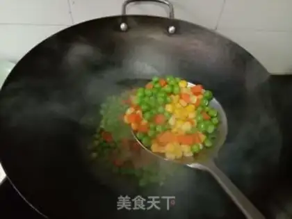 Make Corn green soy shrimp step 2