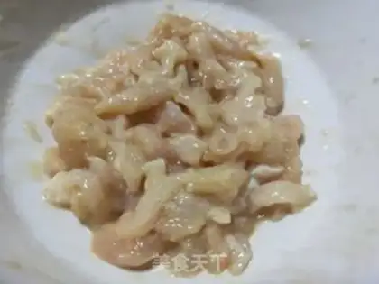 Make Chicken silk, sea mushroom, oil step 1