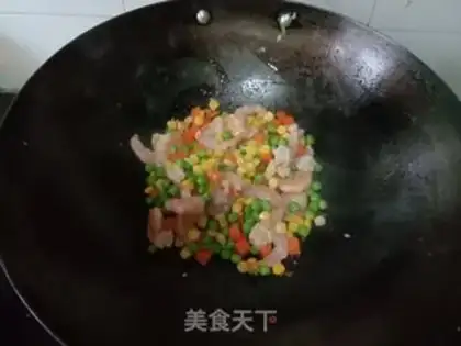 Make Corn green soy shrimp step 5