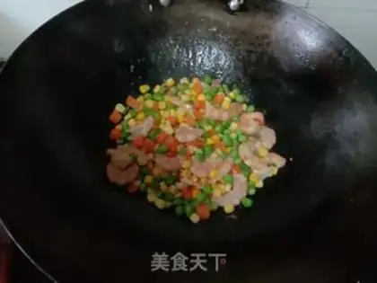 Make Corn green soy shrimp step 7