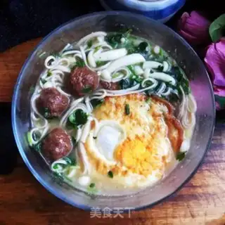 Make Beefball egg noodles step 10