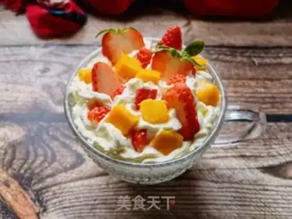 Make Mango strawberry olio yogurt cup step 10