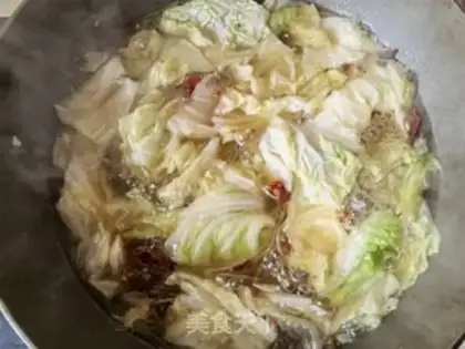 Make The cabbage powdered with the souffle step 7
