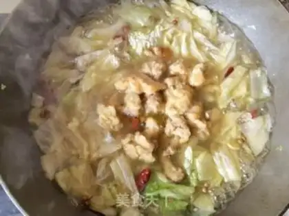 Make The cabbage powdered with the souffle step 8